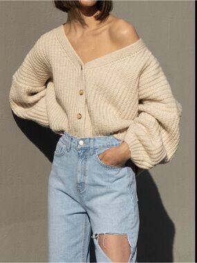 Oak and Fort chunky knit cardigan